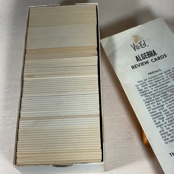 Vintage Algebra Review Cards & Algebra Basic Cards by Vis-Ed - Picture 4 of 13